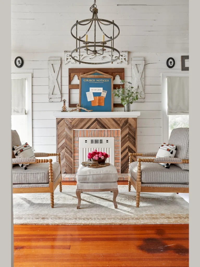 Shiplap Fireplace Wall Accents 