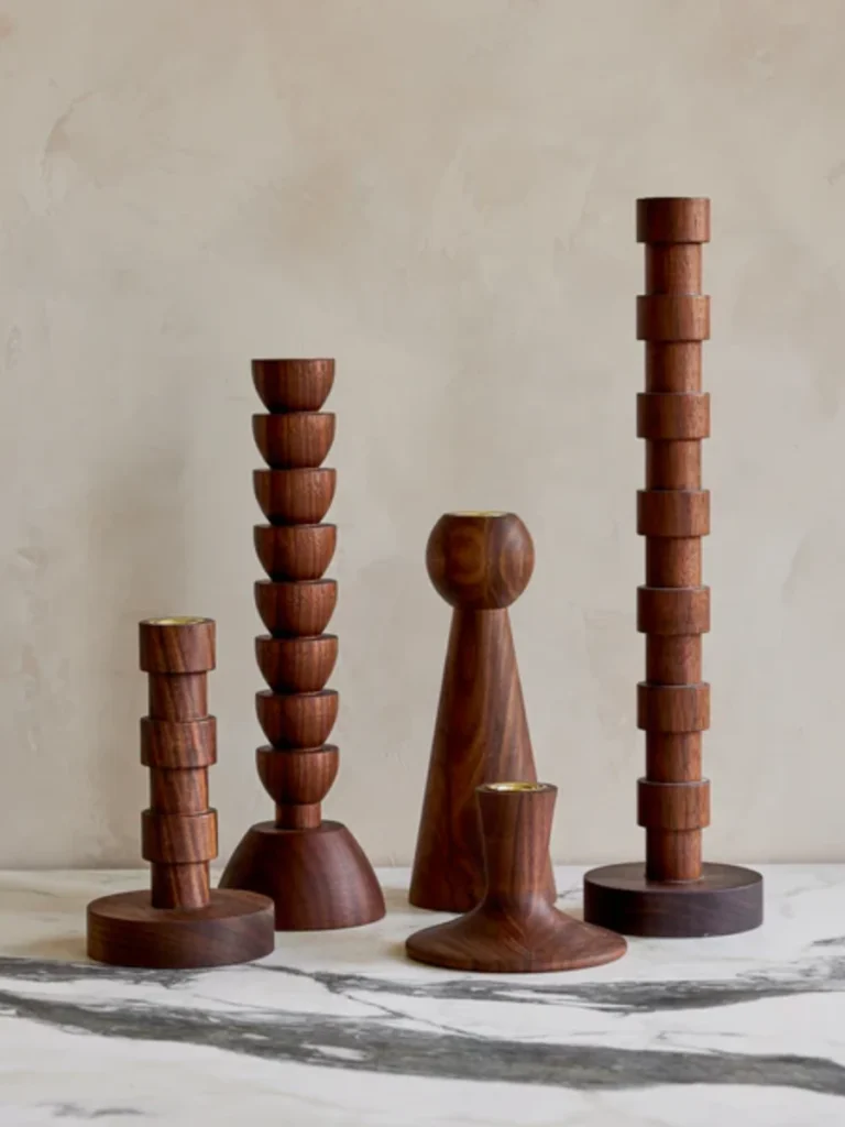 Slatted Walnut Timber Boxes
