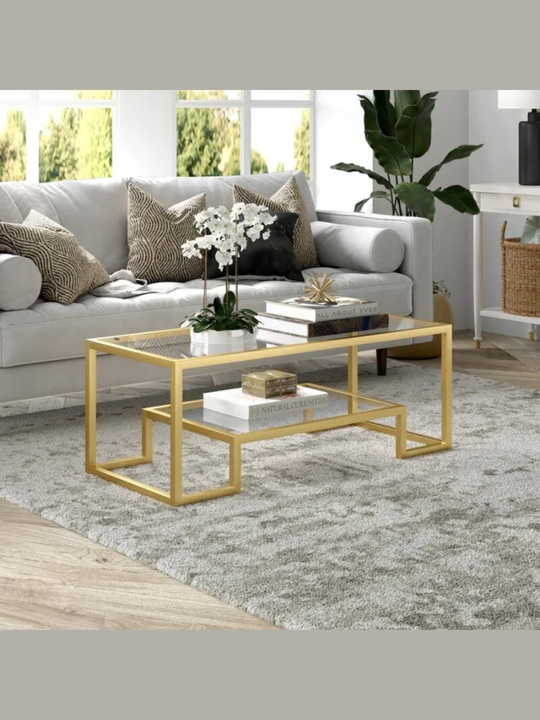 Sleek Glass Coffee Tables With Metal Bases
