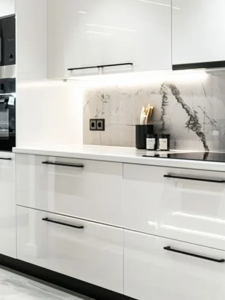 Sleek Matte White Minimalist Bars
