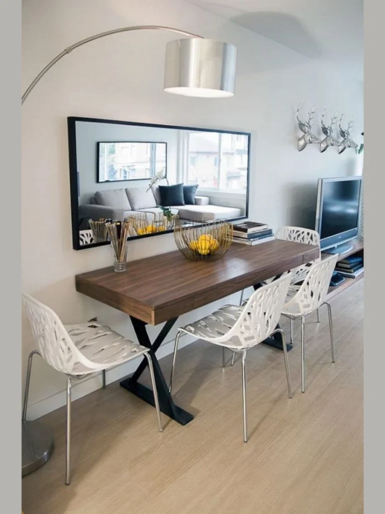 Slim Rectangular dining Tables for Narrow Hallways