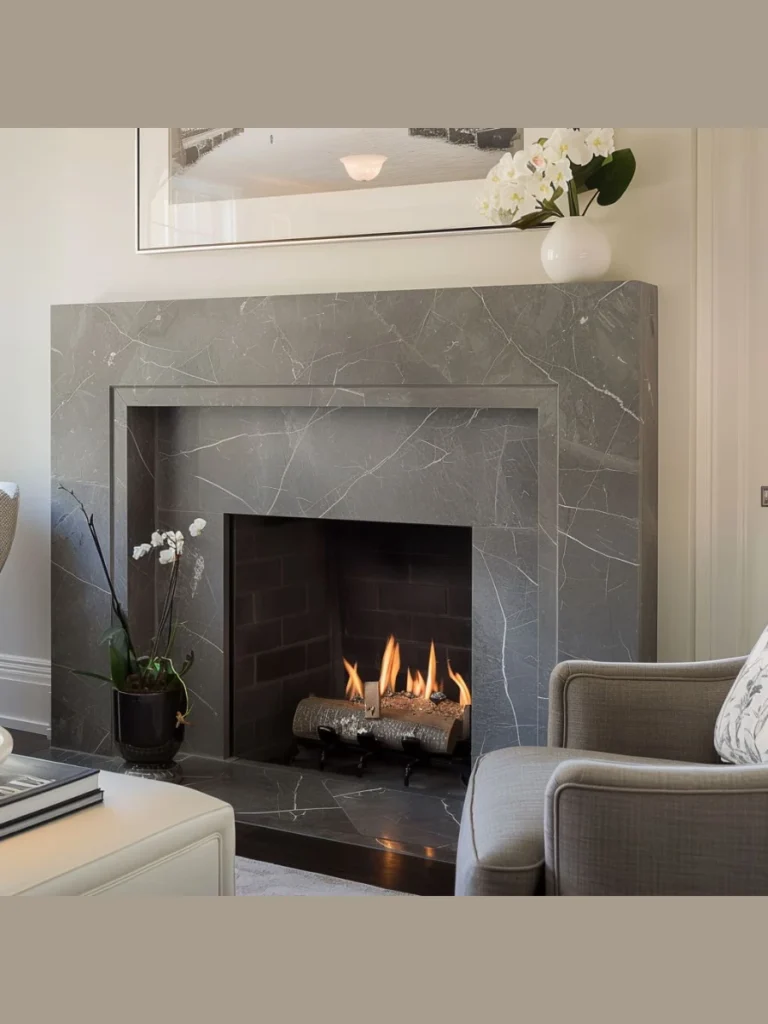 Smooth Honed Charcoal Soapstone Surrounds