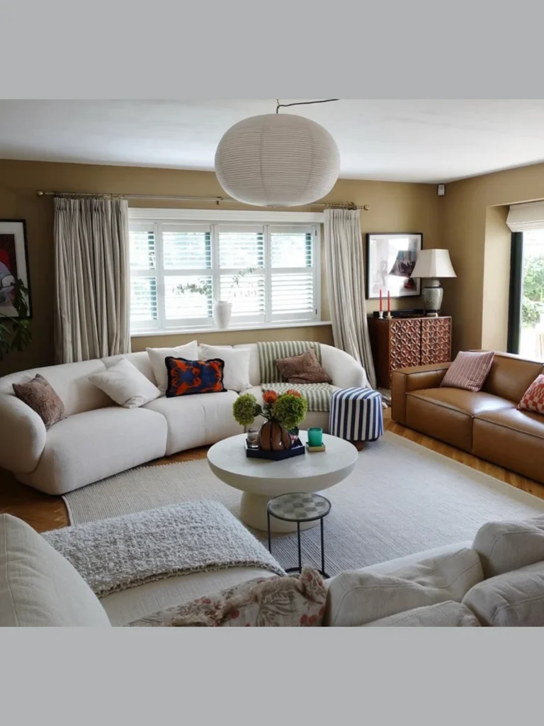 Softening Furniture with Bouclé Throw Pillows