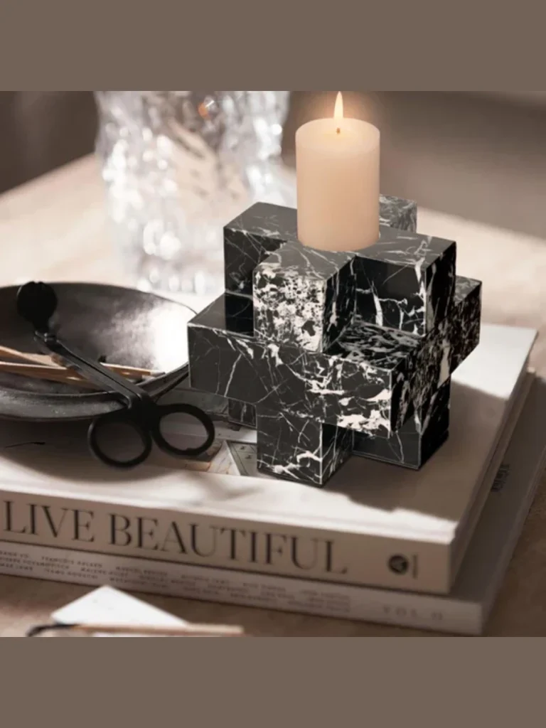 Solid Black Basalt Mineral Cubes