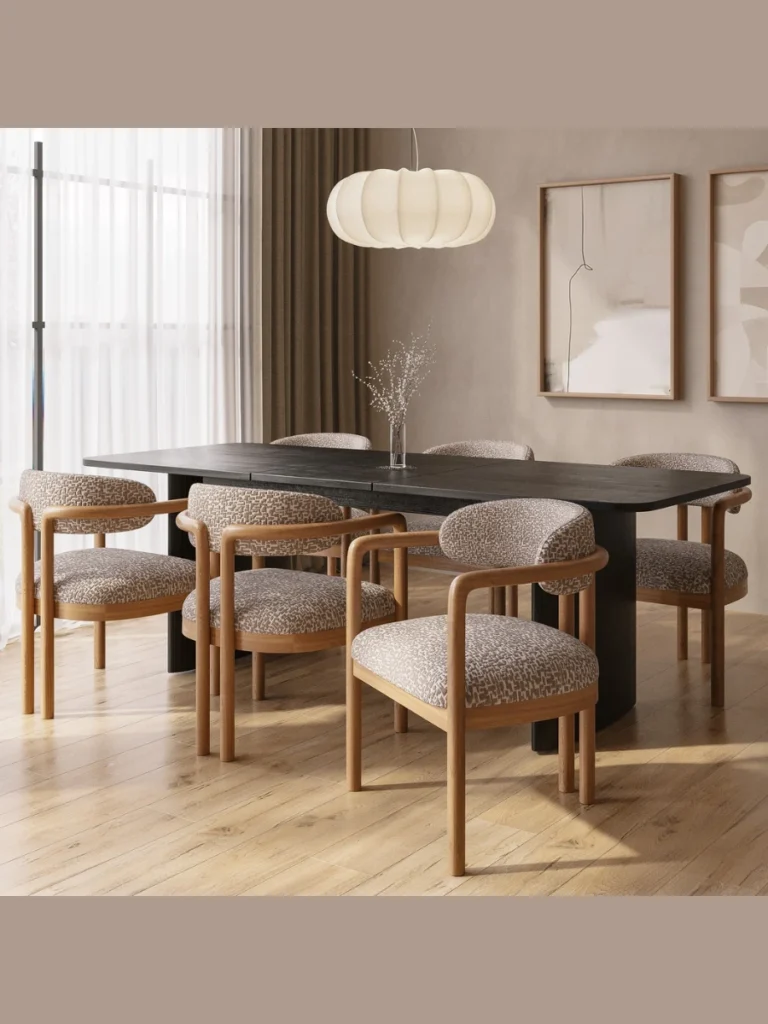 Solid Oak Dining Chairs With Wide Seats