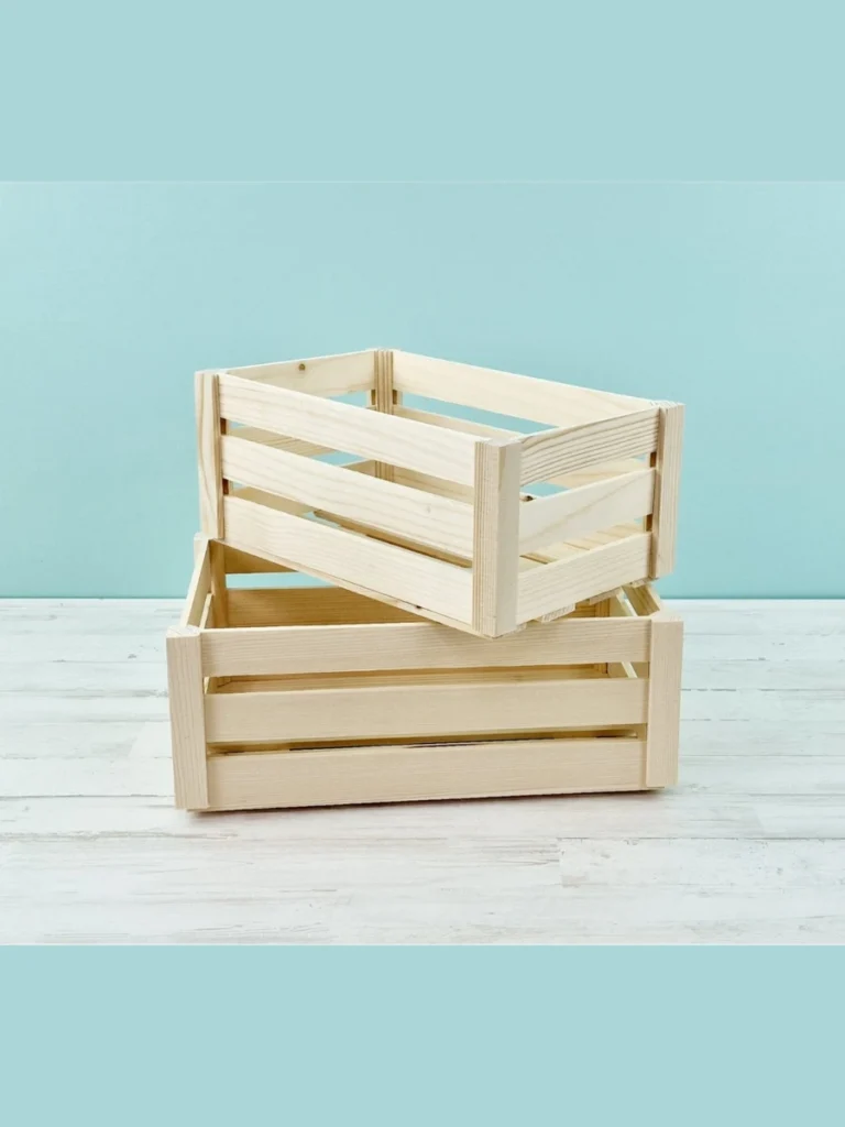 Solid Pinewood Slatted Shipping Boxes