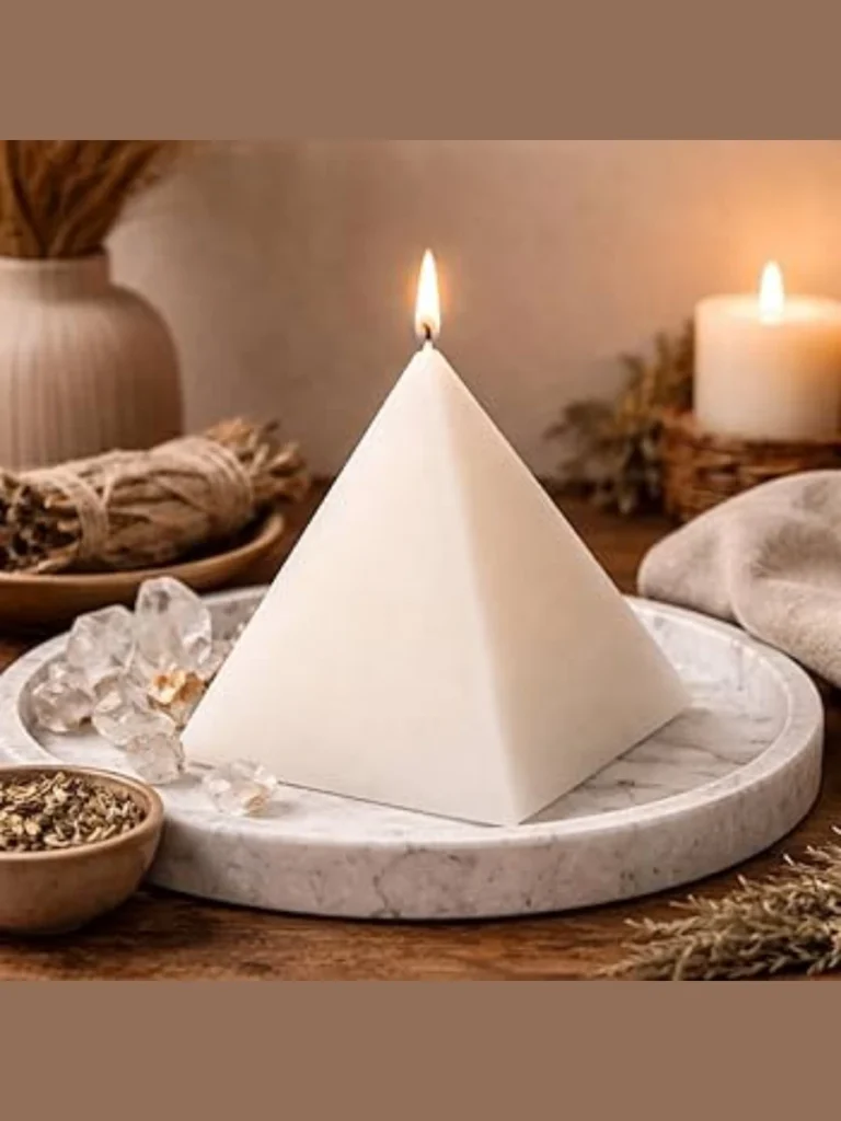 Solid White Soapstone Pyramids