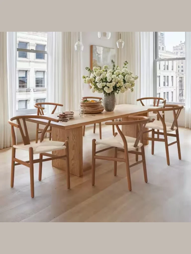 Solid Wood Wishbone Dining Chairs