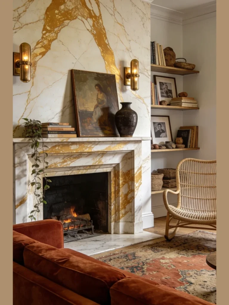 Sophisticated Calacatta Gold Accents