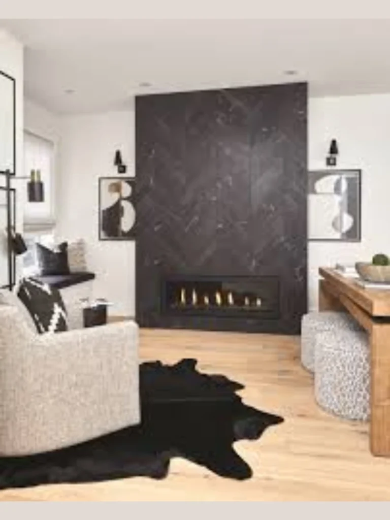 Sophisticated Dark Charcoal Herringbone