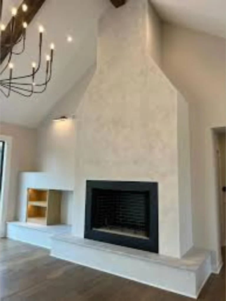 Sophisticated Venetian Plaster Chimney Breast