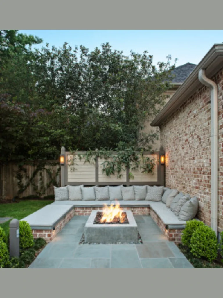 Square Concrete Fire Pit for a Sharp Architectural Look