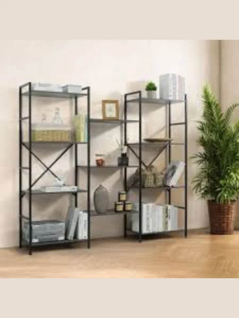Stacking Charcoal Grey Bookcase Columns