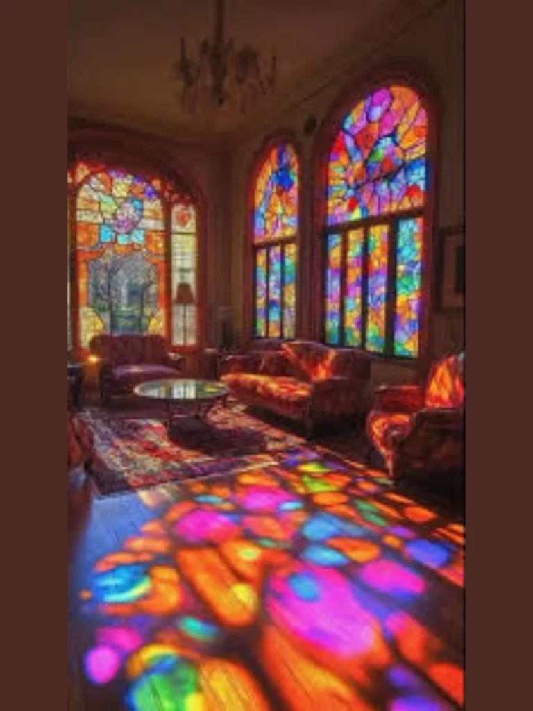 Stained Glass Accents for a Colorful Light Play