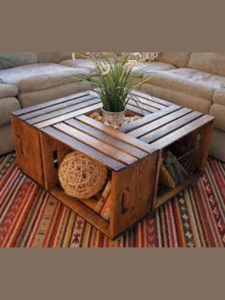 Stained Oak End Table Cubbies Home Decor Crate Ideas