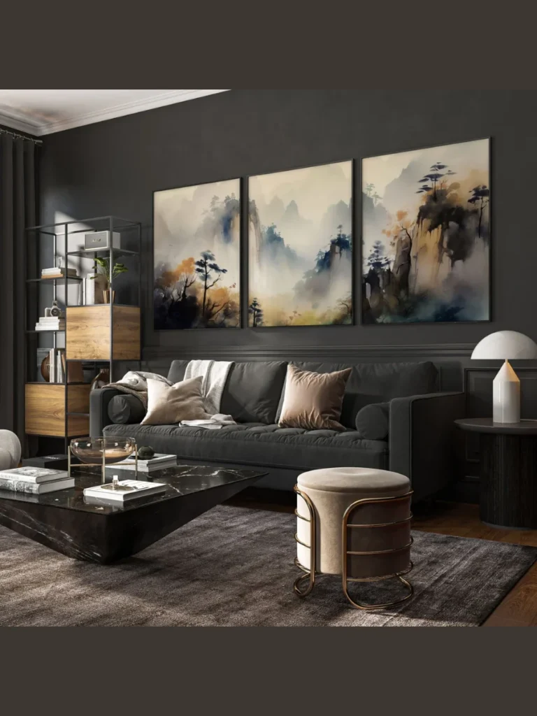 Statement Wall Art Establishes Room Focus