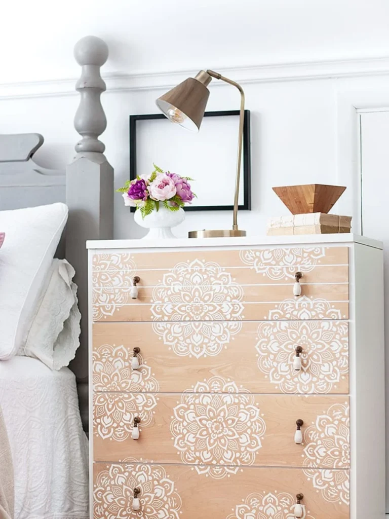 Stenciling Intricate Patterns Onto Tabletops