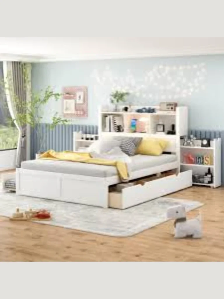 Storage Bed Frame with Large Pull-Out Drawers