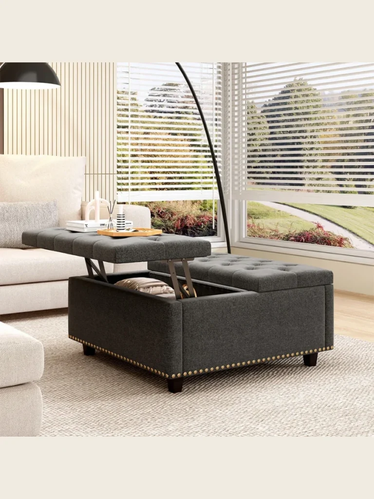 Storage Ottomans Instead Of Traditional Coffee Tables