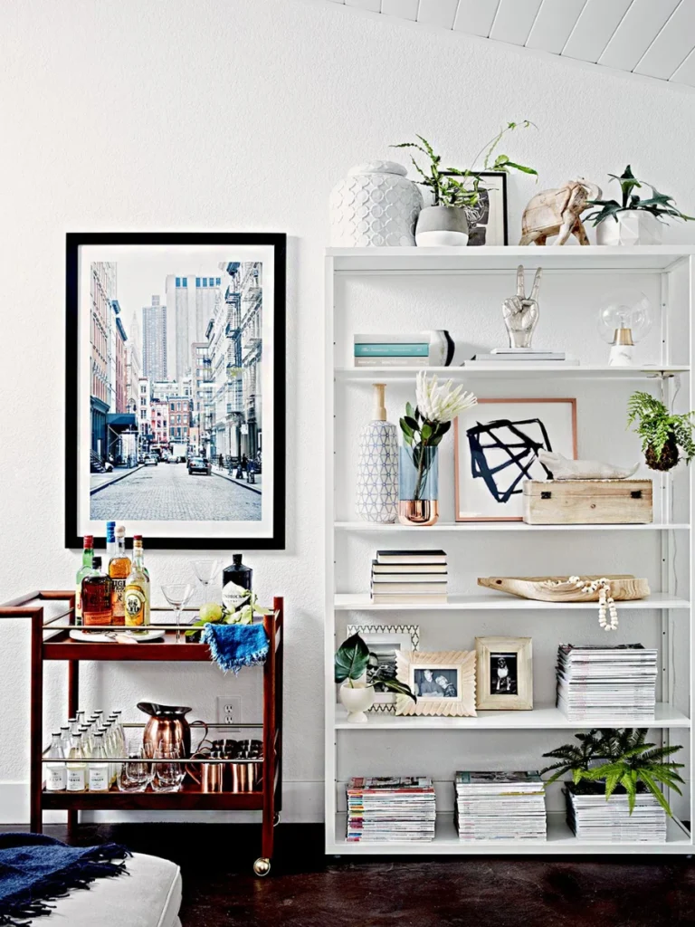 Styling Bookshelves with Personal Objects