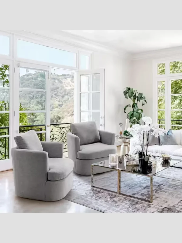 Swivel Barrel Chairs For Open Concept Rooms