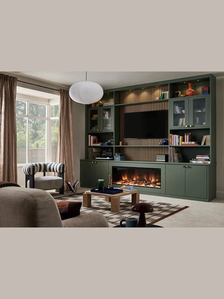 Symmetrical Bookcase And Media Integration