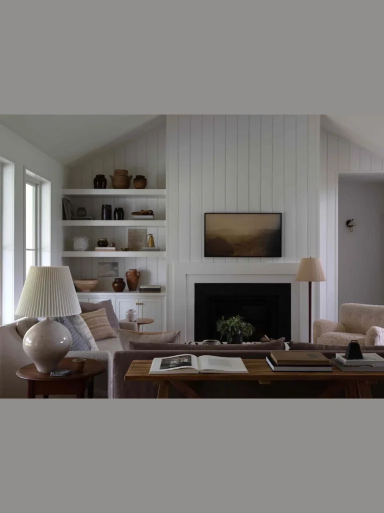 Symmetrical Integrated Wood Storage Niches
