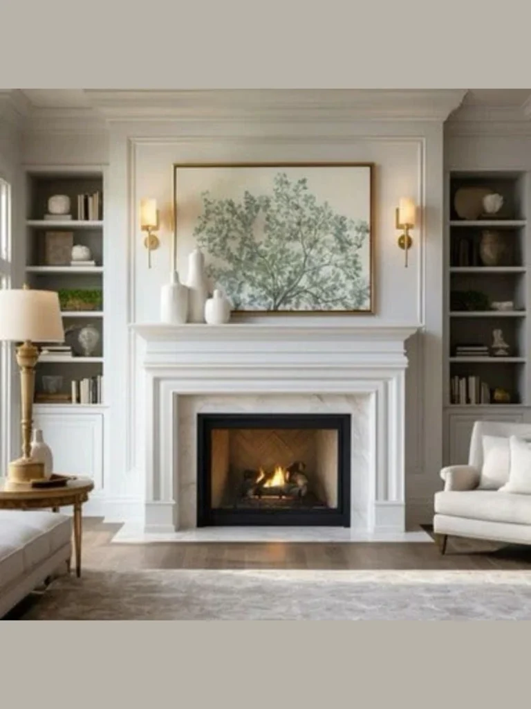Symmetry Framing With Decorative Wall Sconces