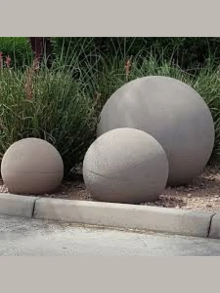 Textured Concrete Sphere Ornaments