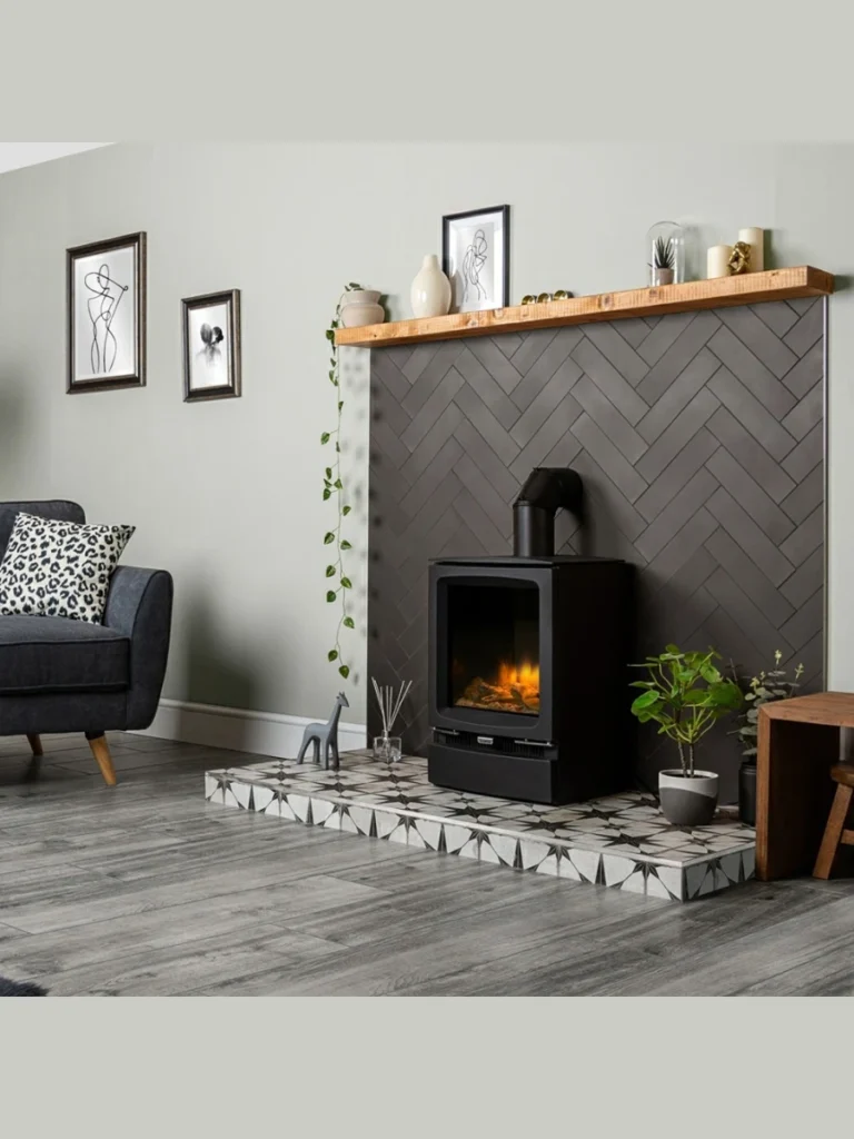 Textured Wood-Look Porcelain Tiles