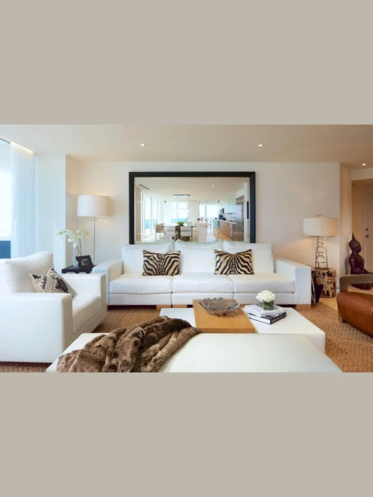 The Large Leaner Mirror Behind a Sofa