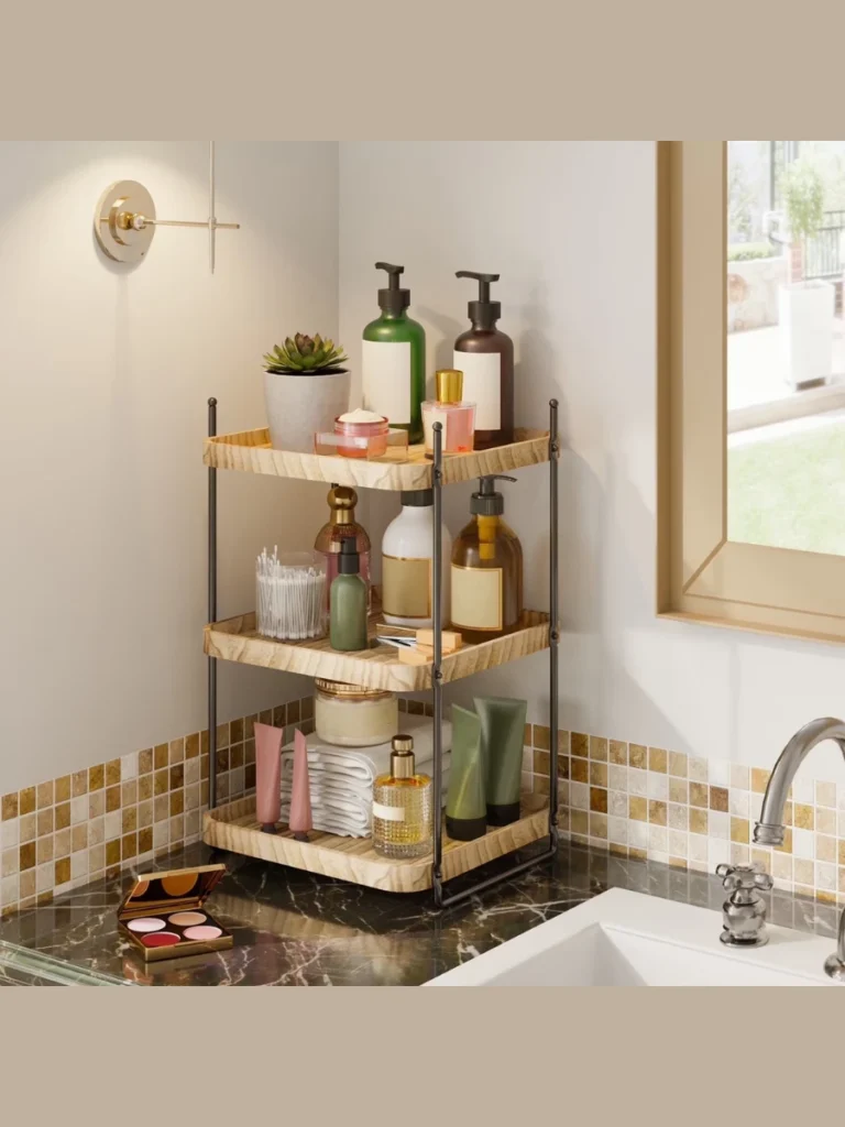 Tiered Wooden Countertop Organizers