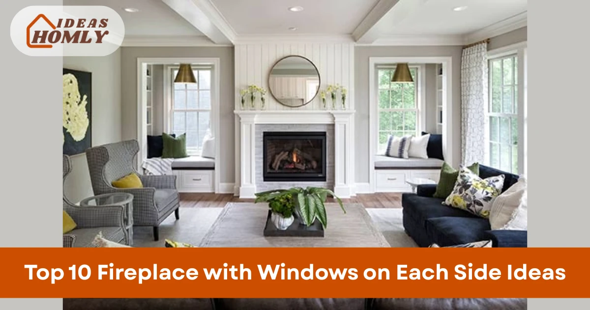 Fireplace with Windows on Each Side Ideas