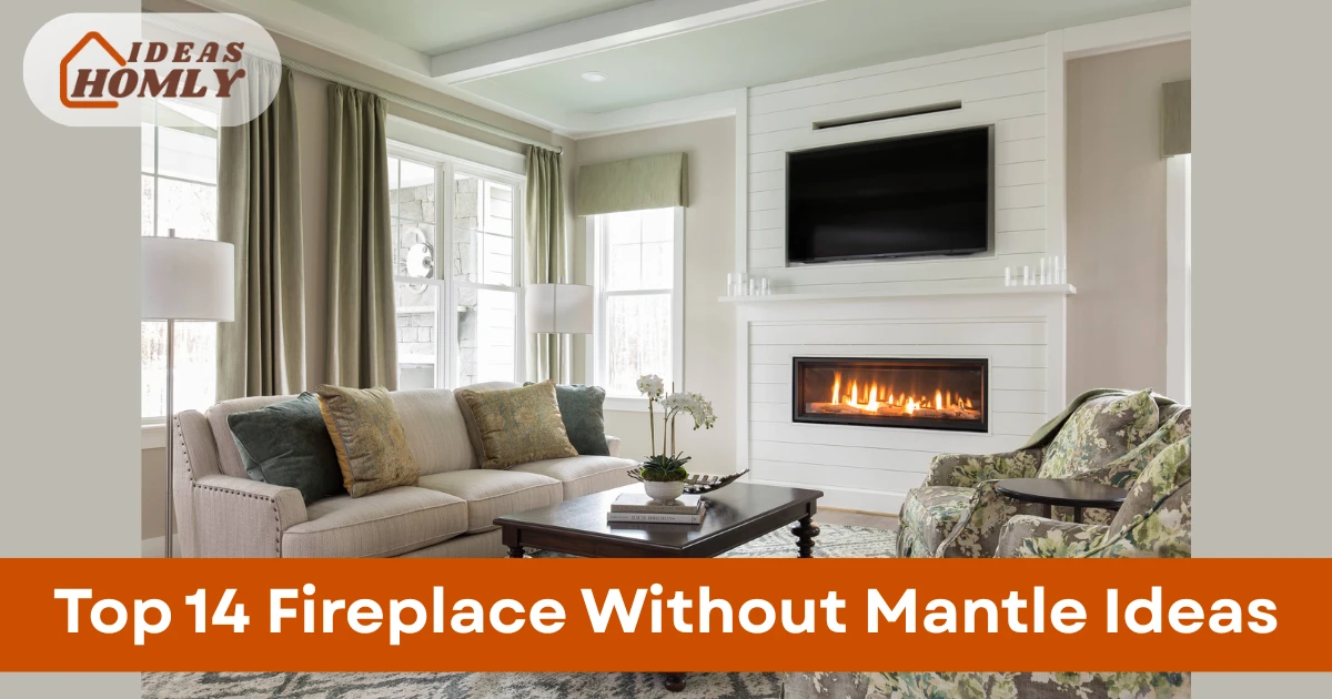 Fireplace Without Mantle Ideas