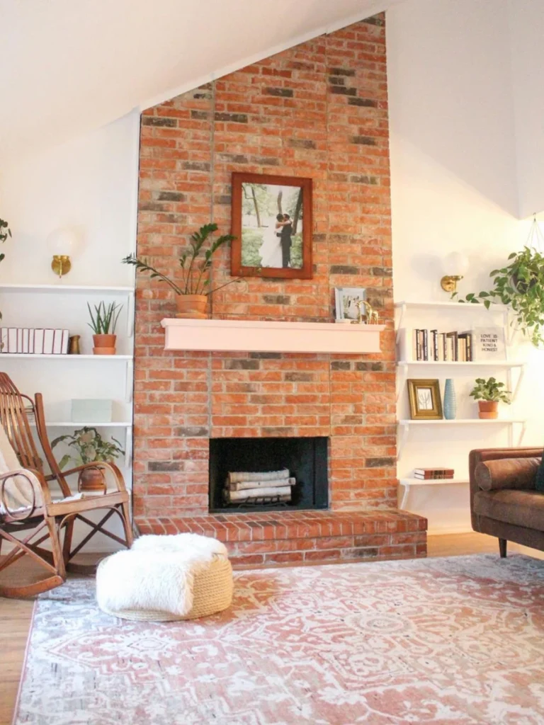Traditional Red Brick Wood Burning Fireplaces