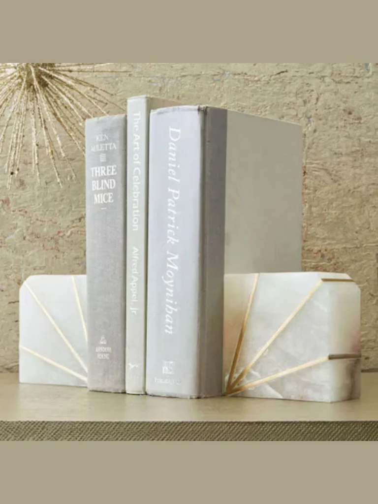 Translucent Alabaster Stone Bookends