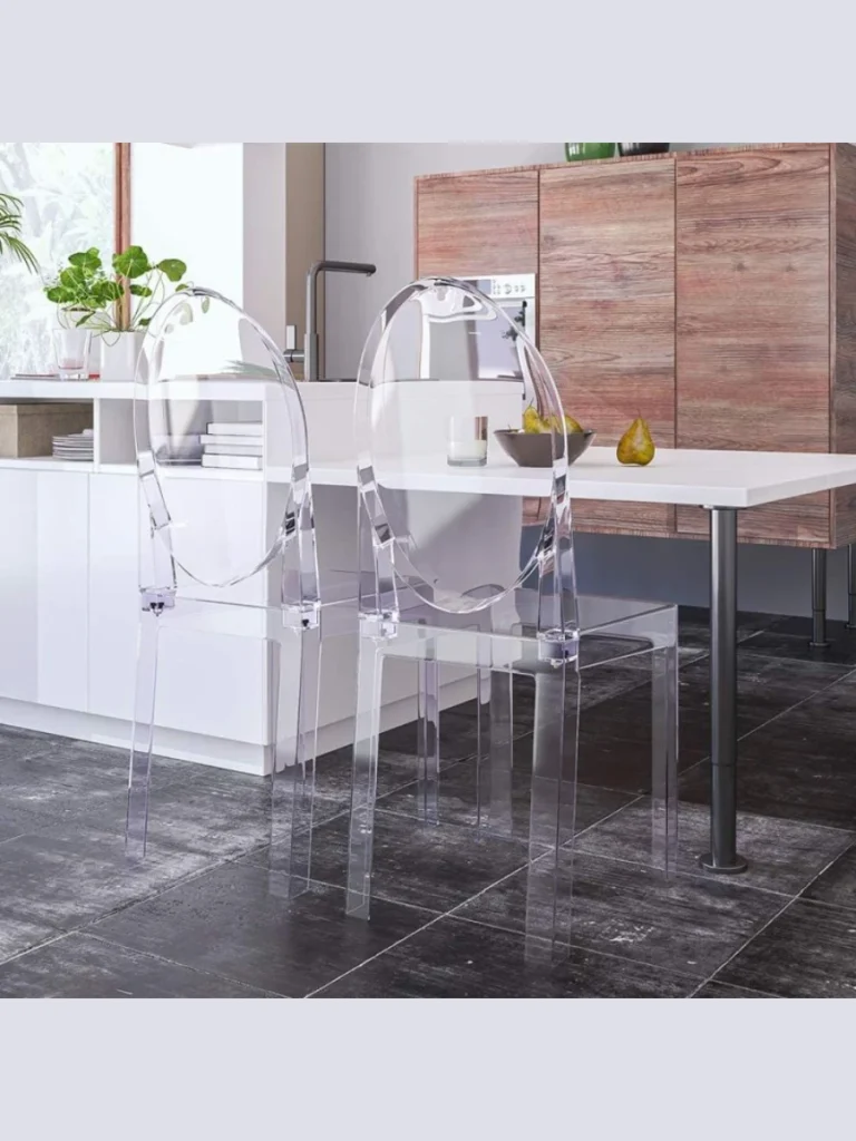 Transparent Acrylic Ghost Chairs For Visual Flow
