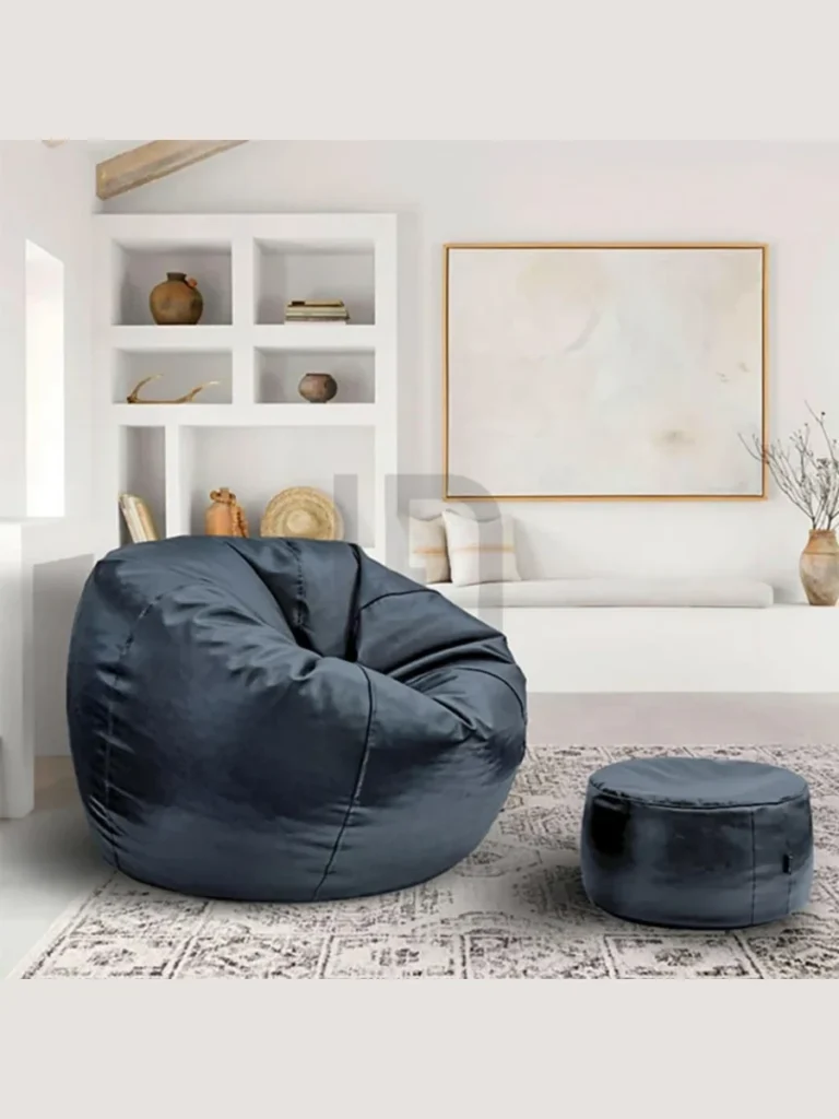 Velvet Bean Bag Loungers For Casual Seating