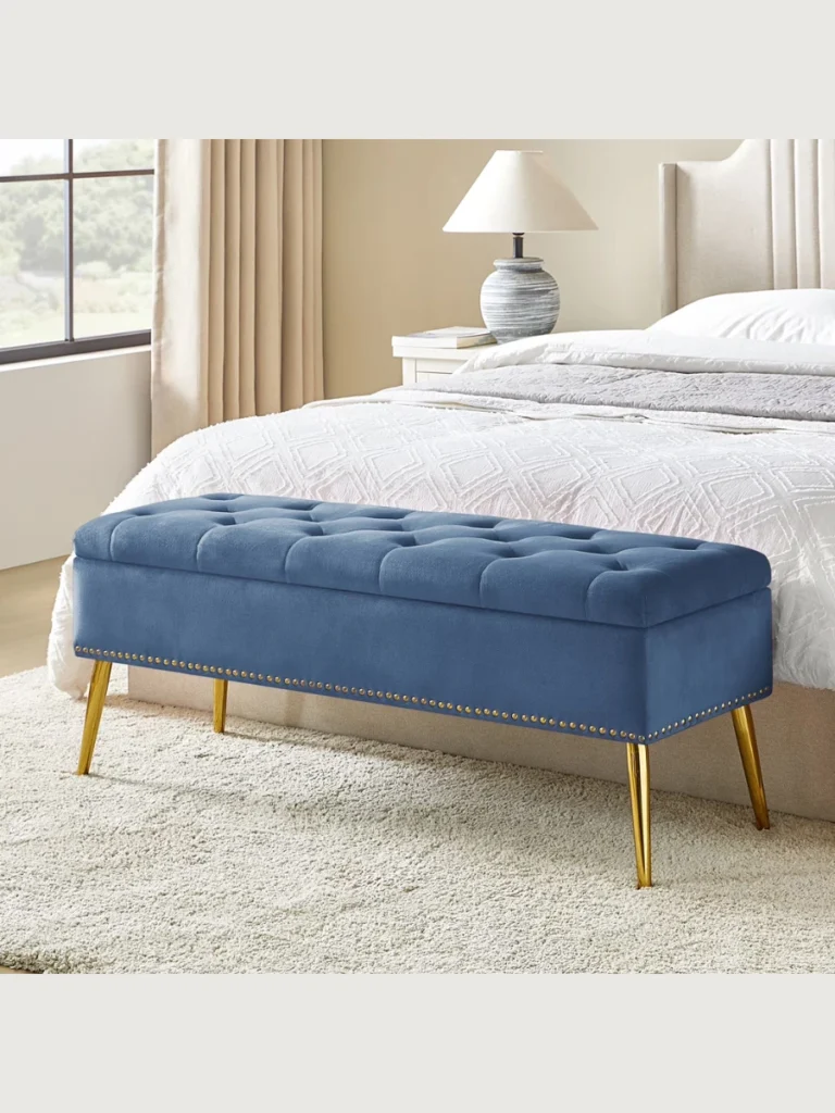 Velvet Upholstered Storage Benches