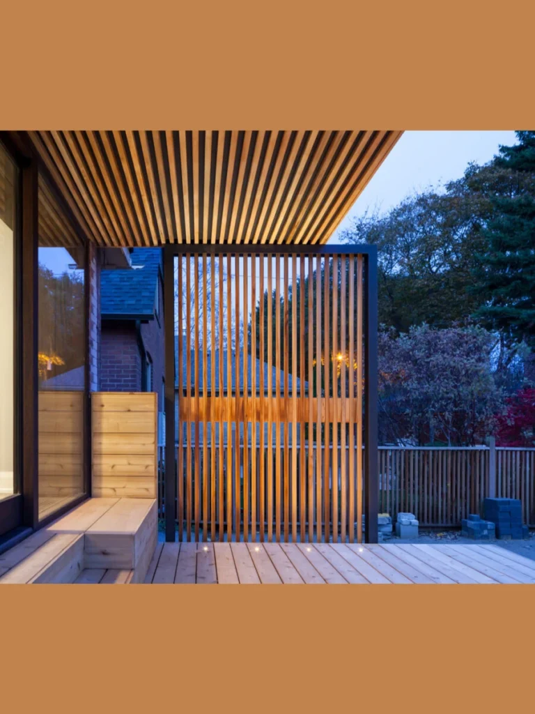 Vertical Cedar Slat Walls