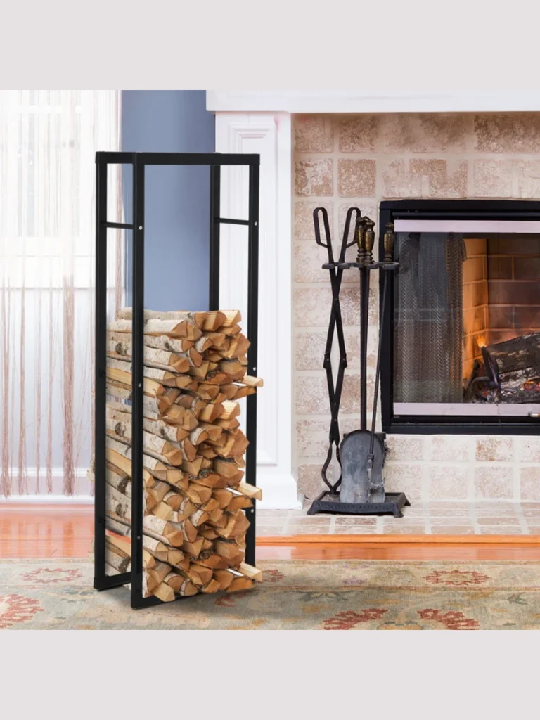 Vertical Indoor Log Storage Racks