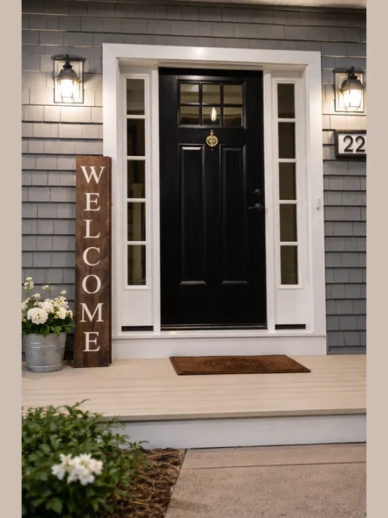Vertical Welcome Signs for Small Spaces
