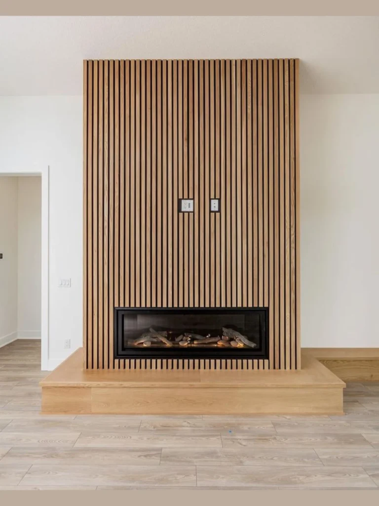 Vertically Slatted Wood Surrounds for a Scandi Texture