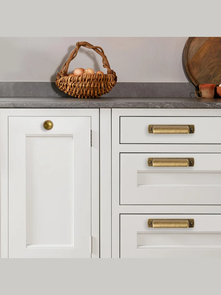 Vintage Brass Bin Cup Drawers
