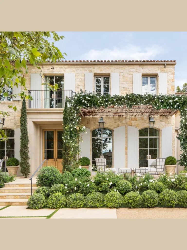 Vintage Window Frames Used as Architectural Accents