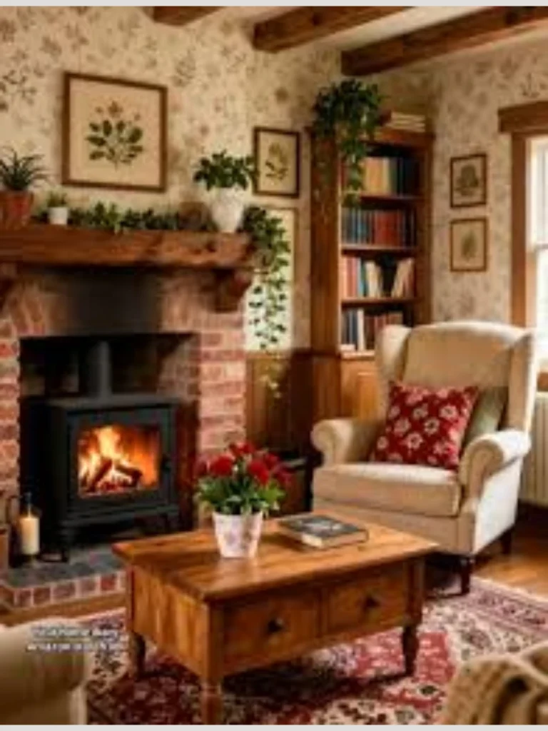 Whimsical Cottagecore Stone Hearth