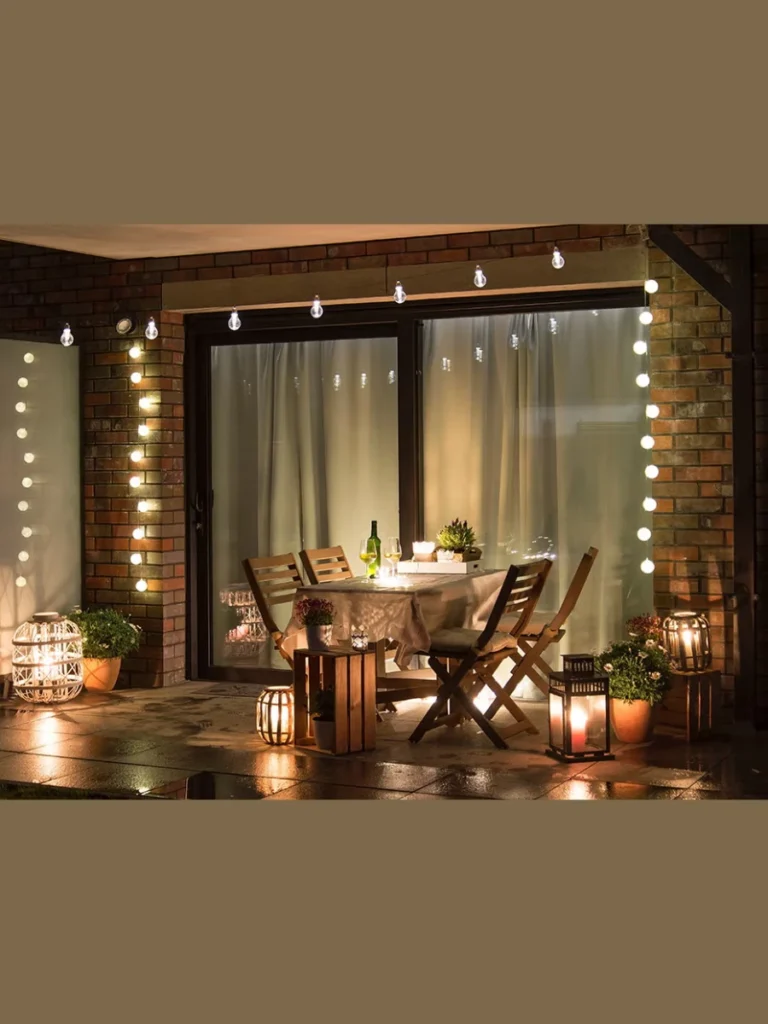Whimsical Fairylight Curtains for Porch Walls