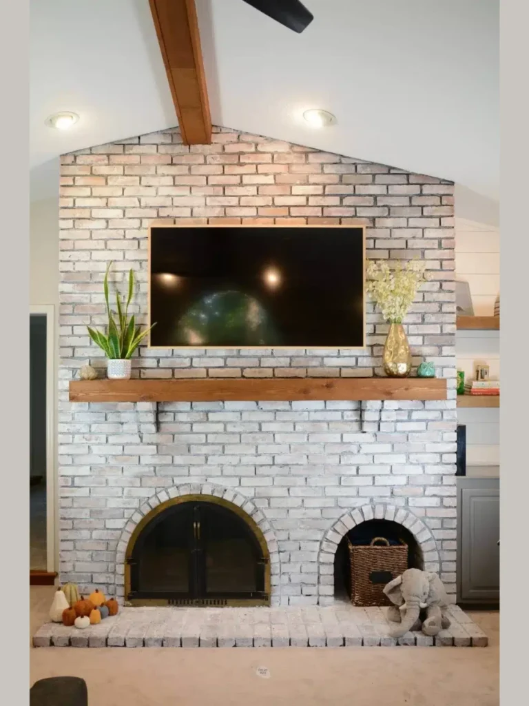 Whitewashing Or Limewashing Old Red Brick