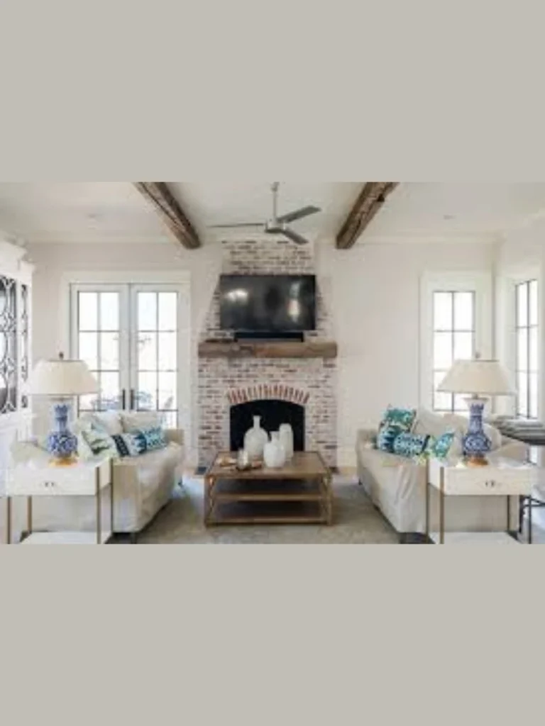 Whitewashing Outdated Red Brick