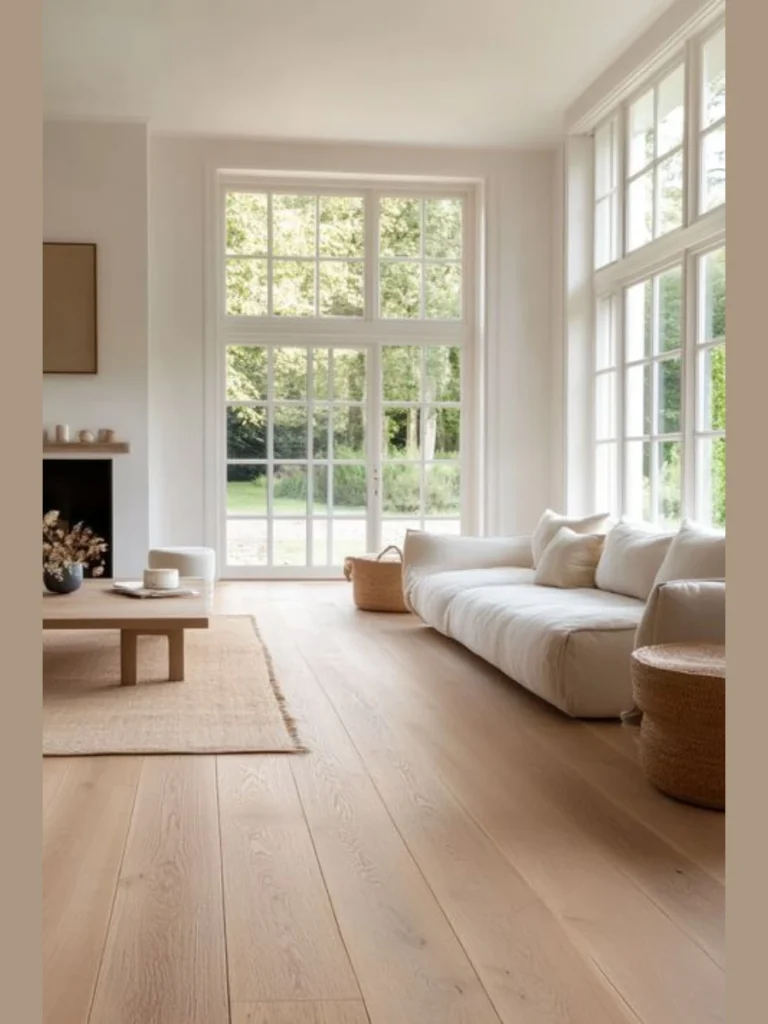 Wide Plank Light Oak Flooring